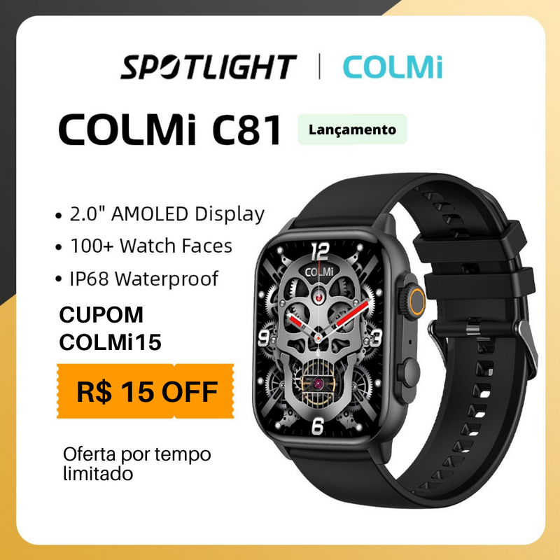 COLMI C81 Smartwatch 410*502 Tela AMOLED 2.0"